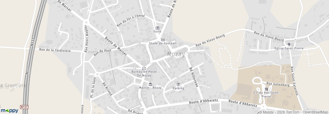 Plan De La Ville De Nozay 91