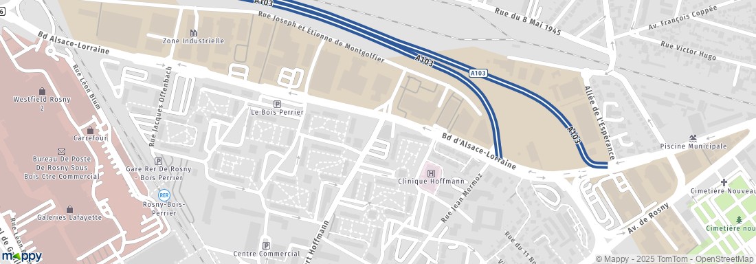 Rue Philibert Hoffmann 93110 Rosny Sous Bois Centre Medical Hoffmann Rosny sous Bois (adresse)
